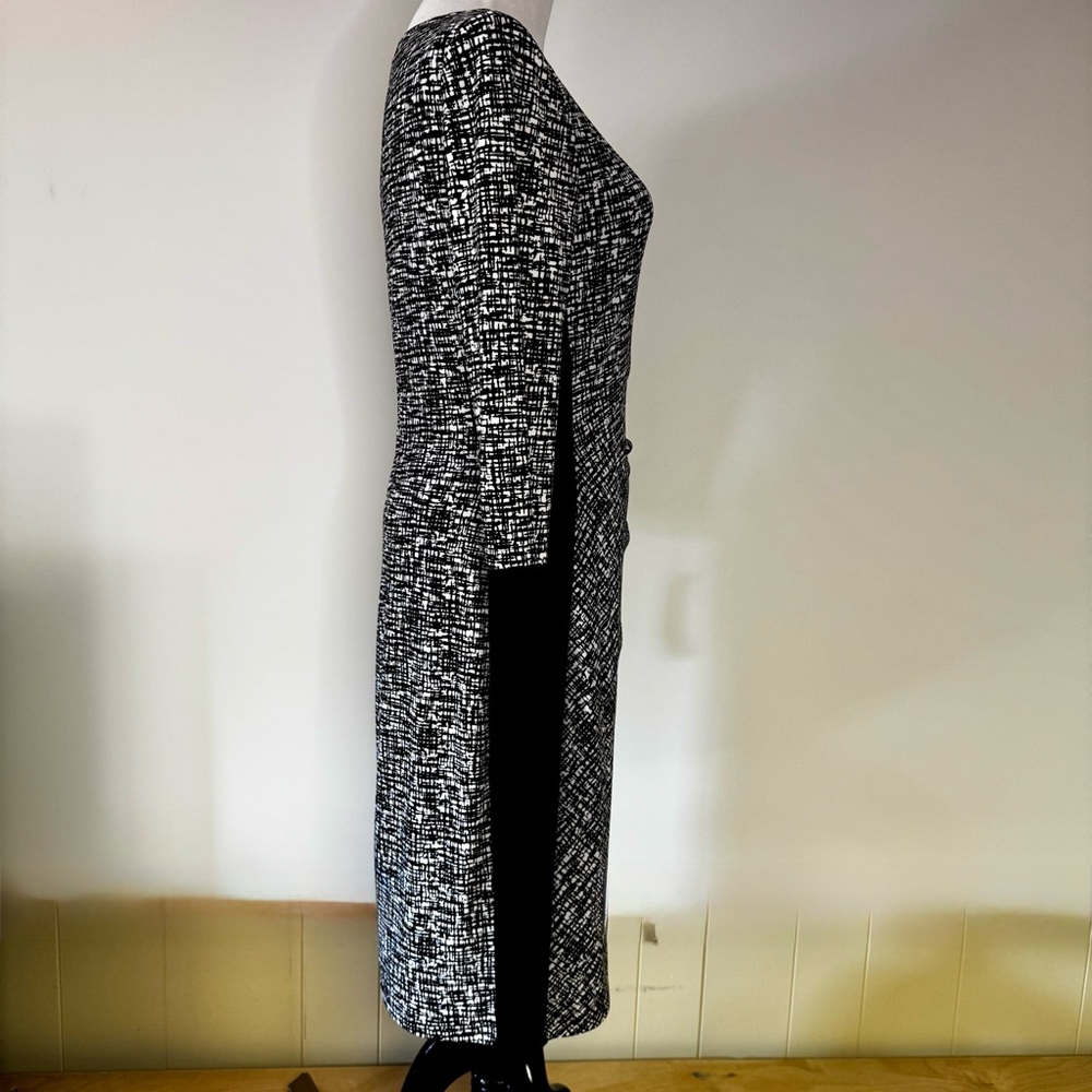Lauren Ralph Lauren Black and White Patterned Dress NWT - Picture 6 of 10